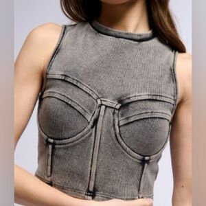 Akira ribbed corset tank